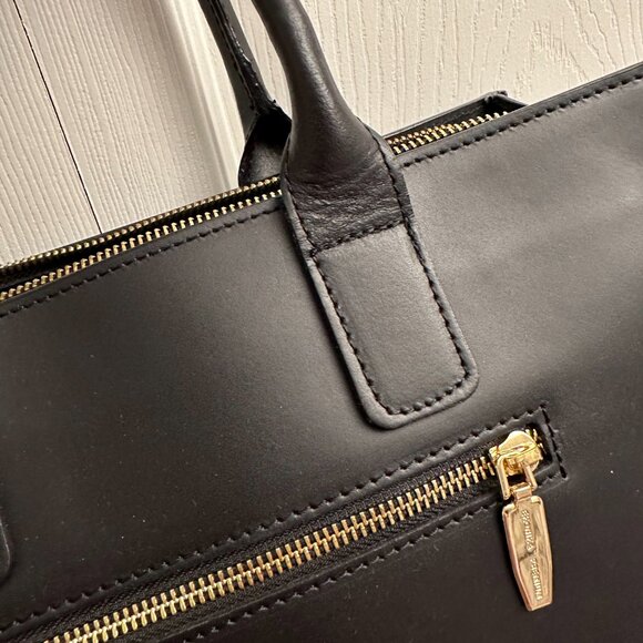 OFFICINA ARTIGIANA Made In Italy Ruga Leather Structured Shoulder handBag - Picture 6 of 11